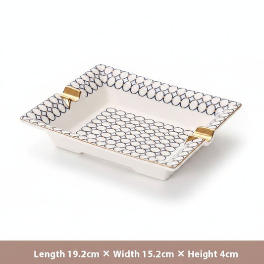 Large Ceramic Ashtray Fashion Cigar Home Bar.